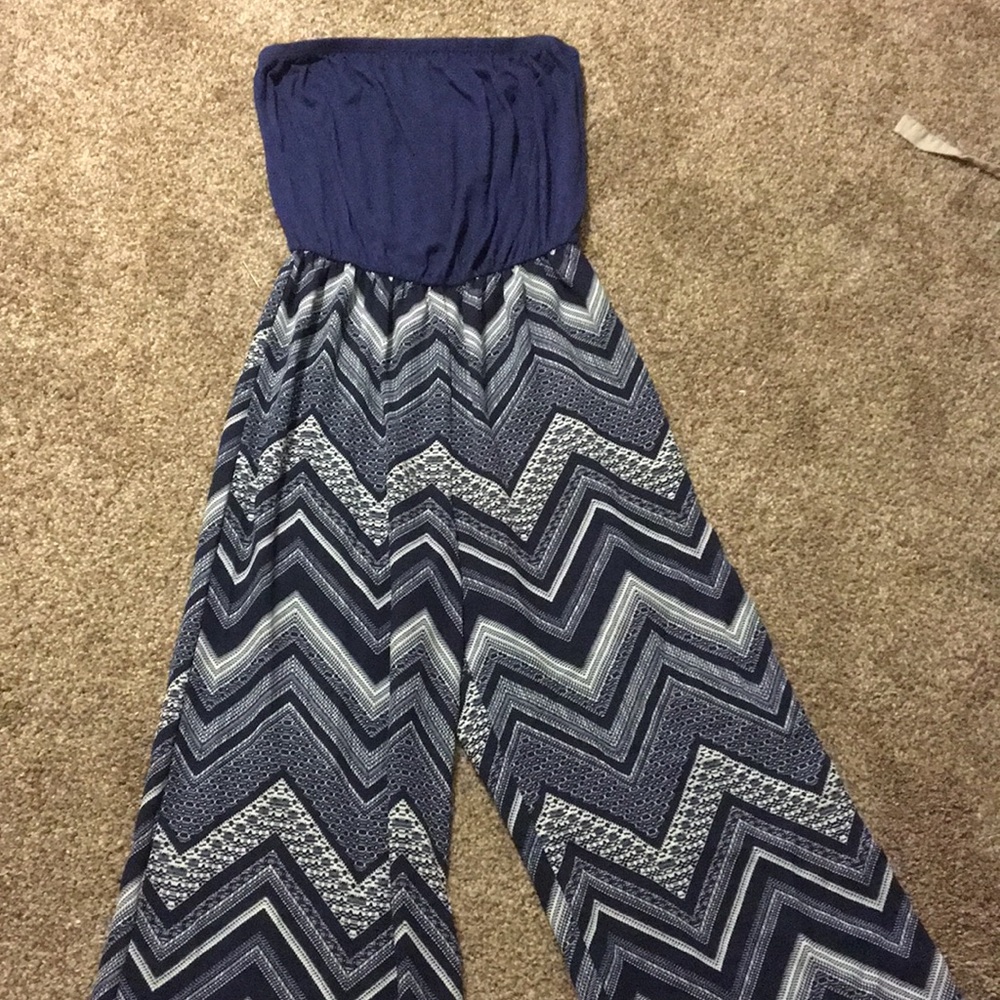 Strapless jump suit